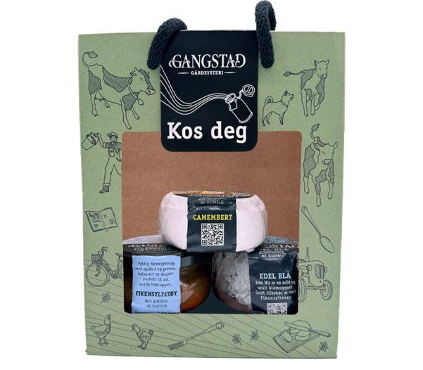 Gangstad Gavepakke Camembert, Edel Blå og Fikensyltetøy